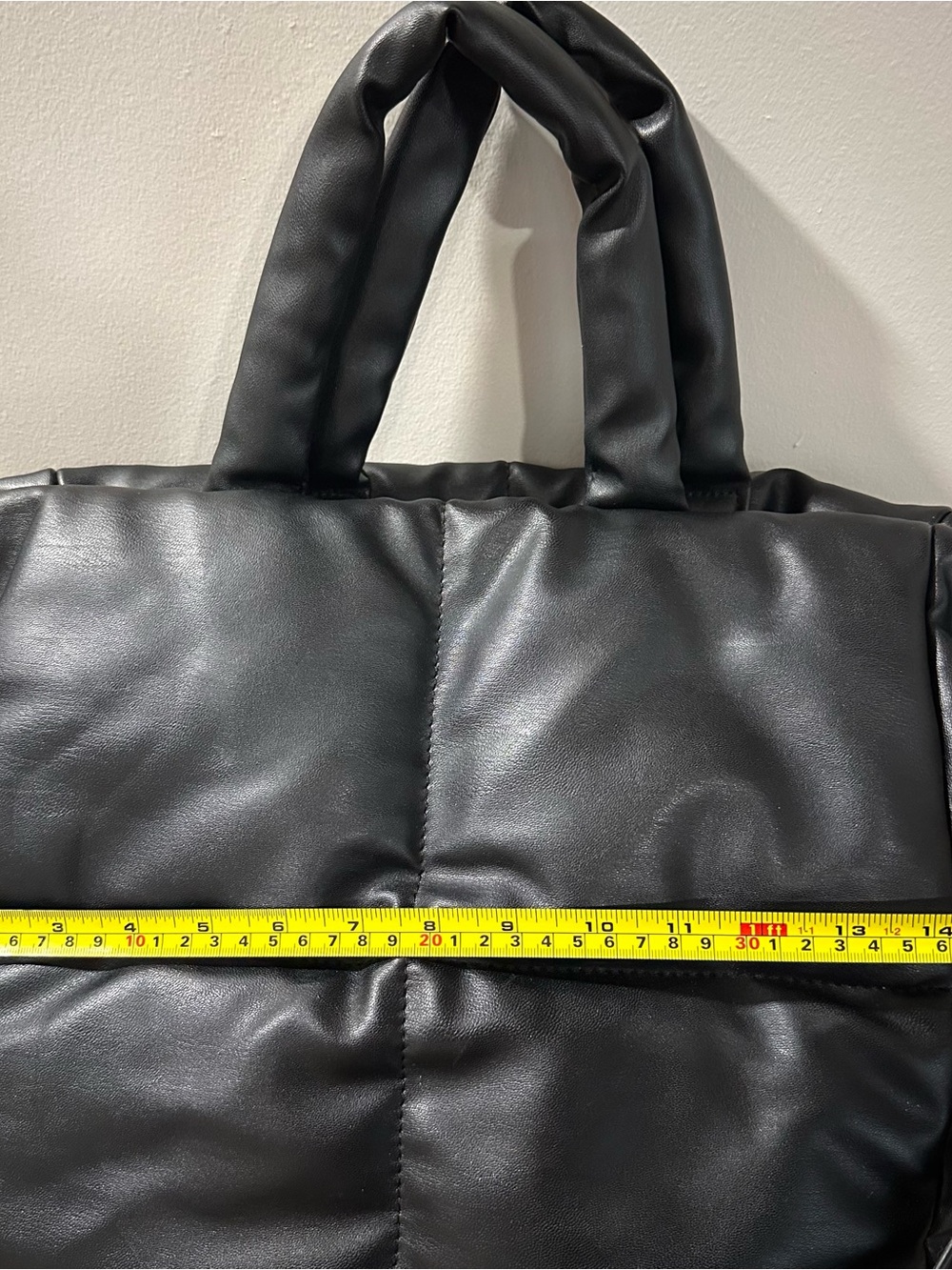 Women’s Faux Leather Black Tote Bag